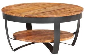 Tavolino da Caffè 65x65x32 cm in Legno Massello di Acacia