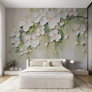 Carta da parati Un ramo con fiori, Carta da parati 3D, Carta da parati Fiori 3D, w04978 : Uwalls.it