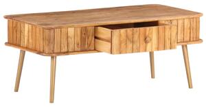 Tavolino da Salotto 100x50x40 cm in Legno Massello di Acacia