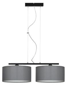 Lampadario a sospensione con filo ASTRA 2xE27/60W/230V grigio