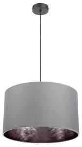Lampadario a sospensione con filo GLEAM 1xE27/60W/230V grigio/argento