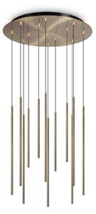 Lampada Da Terra LOOK 19W Luce Calda Ottone Altezza Regolabile Ideal Lux