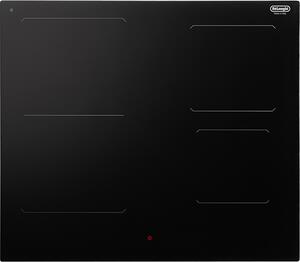 De Longhi Piano Cottura a Induzione 4 Fuochi Larghezza 60 cm Piano in Vetroceramica colore Nero - SLI602