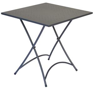 Tavolino Quadrato Pieghevole Da Giardino 70x70 Cm In Ferro Vorghini Orta Antracite