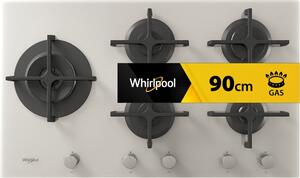 Whirlpool GOA 9523/WH Serie Ambient Piano Cottura 5 Fuochi a Gas 90 cm (1 Bruciatore Doppia Corona) colore Bianco