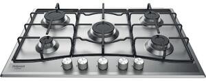 Hotpoint Ariston PCN 752 U/IX/HA Piano Cottura 5 Fuochi a Gas 75 cm colore Inox