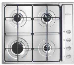 Smeg Piano Cottura 4 Fuochi a gas da Incasso Larghezza 60 cm colore Inox - S64S Serie Selezione