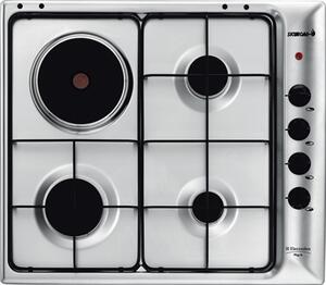 Electrolux Piano cottura 4 Fuochi a Gas + Elettrico (3+1) da incasso Larghezza 60 cm colore Inox - PXL631V