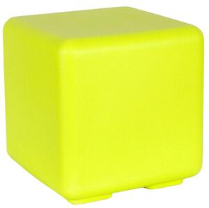 Tavolino Da Giardino 43x43x43cm In Polietilene Vanossi Cubo Bò Verde Acido