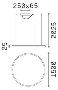 Lampada Oracle 81W Luce Naturale 4000K Finitura Ottone Altezza Regolabile Ideal Lux