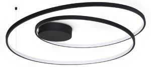Plafoniera Collezione OZ LED 52W Luce Calda 3000K Finitura Nero Ideal Lux