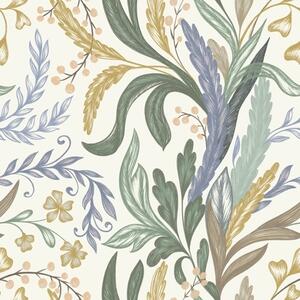 Carta da parati Ricco ornamento floreale in una delicata palette di colori pastello, Parati fiori e piante classici, a00939 : Uwalls.it