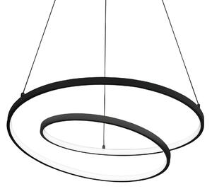 Lampada da soffitto Collezione OZ LED 47W Luce calda 3000K Nero Ideal Lux
