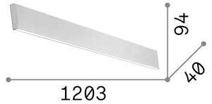 Applique Steel LED 29W Luce calda 3000K Nero Ideal Lux