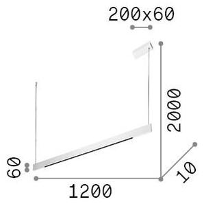 Lampada a sospensione Collezione STEEL LED 36W Luce calda 3000K Bianco Ideal Lux