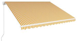 Tenda da Sole Retrattile Manuale 400x300 cm Gialla e Bianca