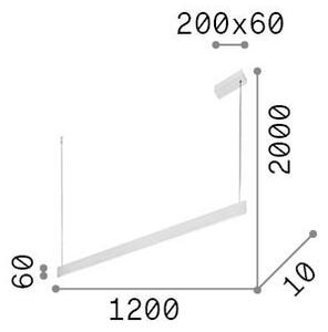 Lampada a soffitto Collezione STEEL LED 36W luce calda 3000K bianco Ideal Lux
