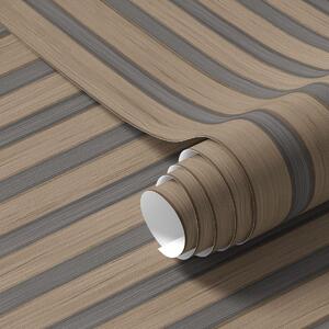 Carta da parati Lamelle verticali in legno con inserti grigio, Parati geometrica classici, Parati geometrica a righe classici, a00991 : Uwalls.it