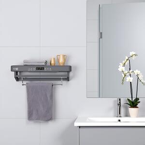 Asciugasalviette Elettrico con Disinfettante UV per Bagno/Cucina, a parete, L60cm, 450W, ElectricSun PREMIUM Grigio