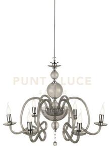 Lampadario vivaldi 6 luci fume' cromo attacco e14 d.75cm