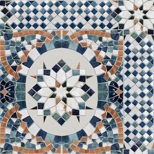 Carta da parati Luminoso mosaico marocchino nei toni del blu-turchese, Parati astratta classici, a01043 : Uwalls.it