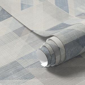 Carta da parati Design geometrico nei toni freddi del blu-grigio, Parati astratta classici, a01055v1 : Uwalls.it