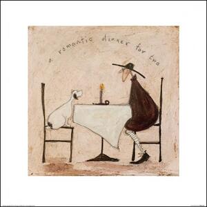 Stampe d'arte Sam Toft - A Romantic Dinner For Two, (40 x 40 cm)