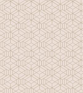 Carta da parati Sfondo beige caldo con cubi grafici sottili, Parati astratta classici, a01067v3 : Uwalls.it