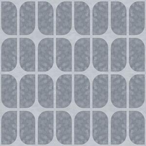 Carta da parati Mosaico grigio con archi rettangolari e texture morbida, Parati astratta classici, a01068 : Uwalls.it