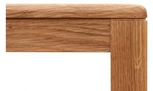 Coppia di tavolini modulari per salotto in legno massello naturale