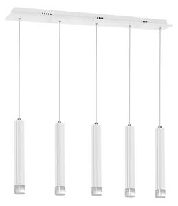 Lampadario LED su filo ALBA 5xLED/25W/230V bianco