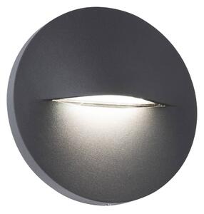 Viokef Applique da esterno a LED Vita, grigio scuro, Ø 14 cm