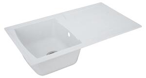 Lavello da incasso Respekta Mineralite Boston 86 cm x 50 cm Bianco