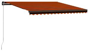 Tenda da Sole Retrattile Manuale 400x300 cm Arancione e Marrone