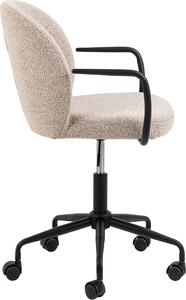 Sedia da ufficio Patricia bouclé beige