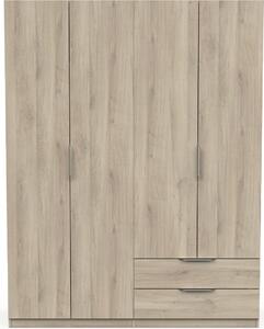 Calicosy - Armadio 4 ante e 2 cassetti Ghost - L157,3 cm