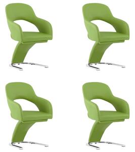 3056603 Dining Chairs 4 pcs Green Faux Leather (2x287789)