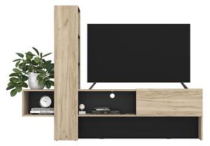 DODO - porta tv moderno colore rovere con un'anta cm 185,5 x 36,5 x 138,5 h
