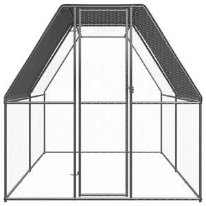 Gabbia per Polli da Esterno 2x6x2 m in Acciaio Zincato