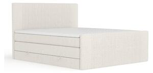 Letto boxspring beige con contenitore 140x200 cm Bergamo – Maison de Rêve
