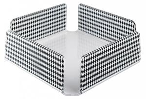 Portatovaglioli in Cristallo acrilico Grande DECOR Dimensioni 21,5x21,5x h 6 cm Trasparente
