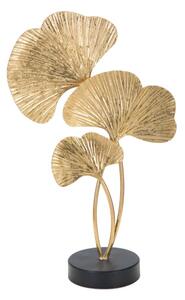 Scultura Foglia moderna, contemporanea in ferro Dimensioni 24,5x10,5xh40,5 cm scultura con base oro