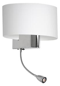 Lampada LED da muro CASINO 1xE27/60W/230V + LED/1W/230V bianca