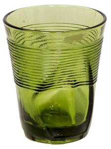 Set 6 Bicchieri Accartocciati 36 Cl Ø9 Cm In Vetro Pressato Kaleidos Verdi