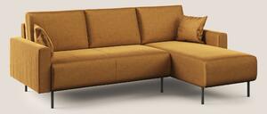 Arthur divano moderno angolare in velluto morbido impermeabile T01