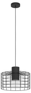 Eglo 43627 - Lampadario su corda MILLIGAN 1xE27/40W/230V d. 38 cm nero