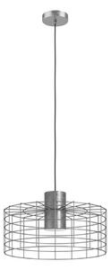 Eglo 43651 - Lampadario su corda MILLIGAN 1xE27/40W/230V d. Argento 48 cm
