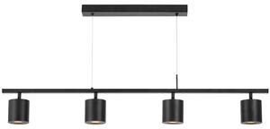 Lampada moderna a sospensione metallo nero BOLT W4