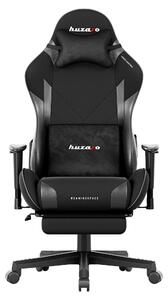 Huzaro Force 5.7 Black - Sedia da gioco, braccioli 2D, inclinazione 155°, poggiapiedi, cuscino cervicale e lombare, certificata SGS, 136 kg