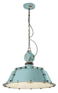 Sospensione industrial vintage azzurro c1720via